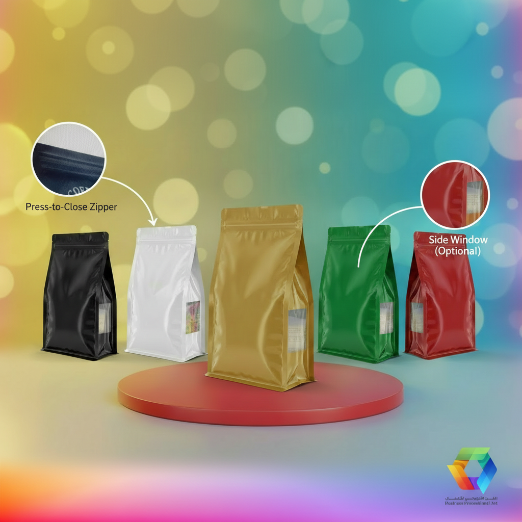 3D Flat Bottom Bag with Side Window