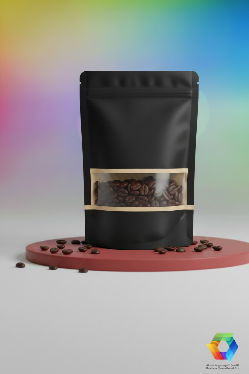 Black Doypack - Coffee Beans Retry