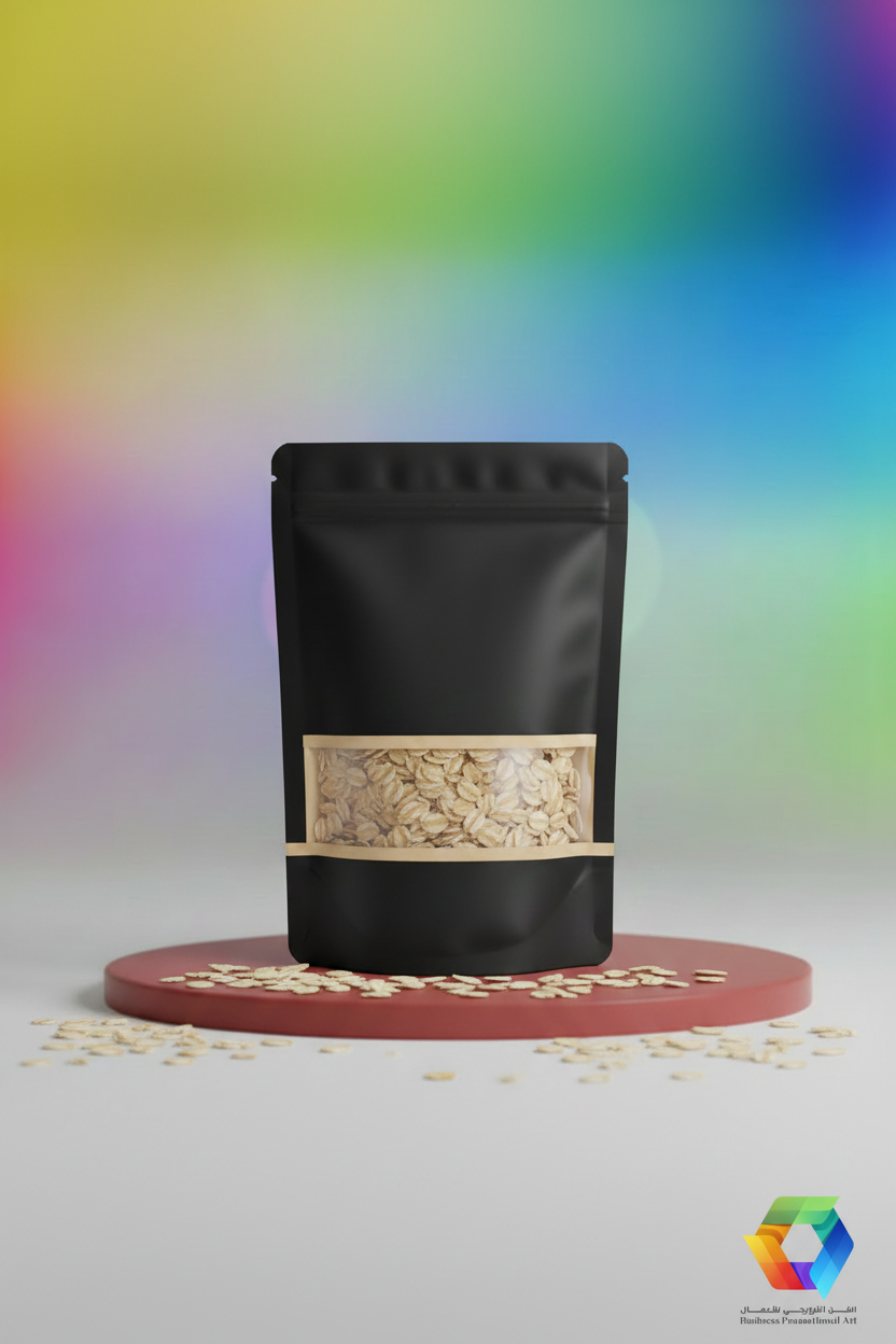 Black Doypack - Rolled Oats