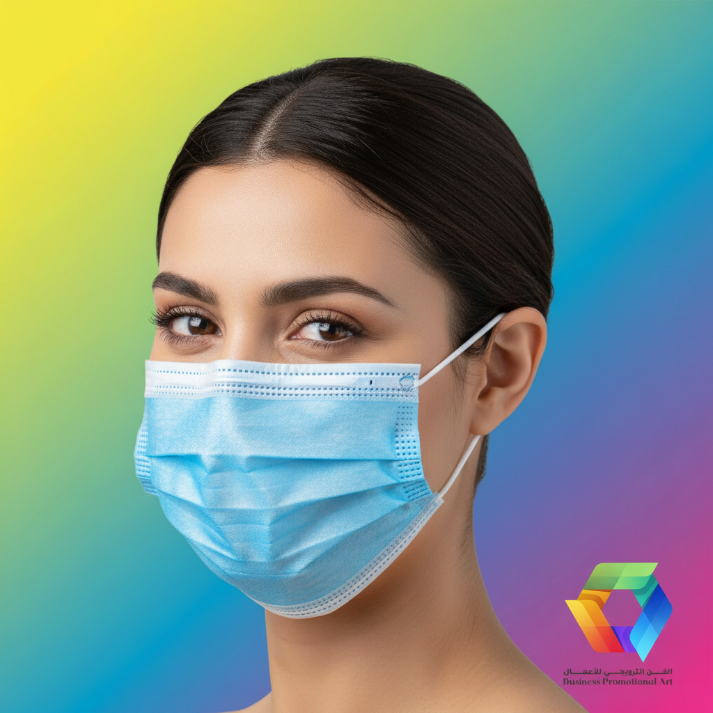 Blue Disposable Face Mask - BPA Watermark