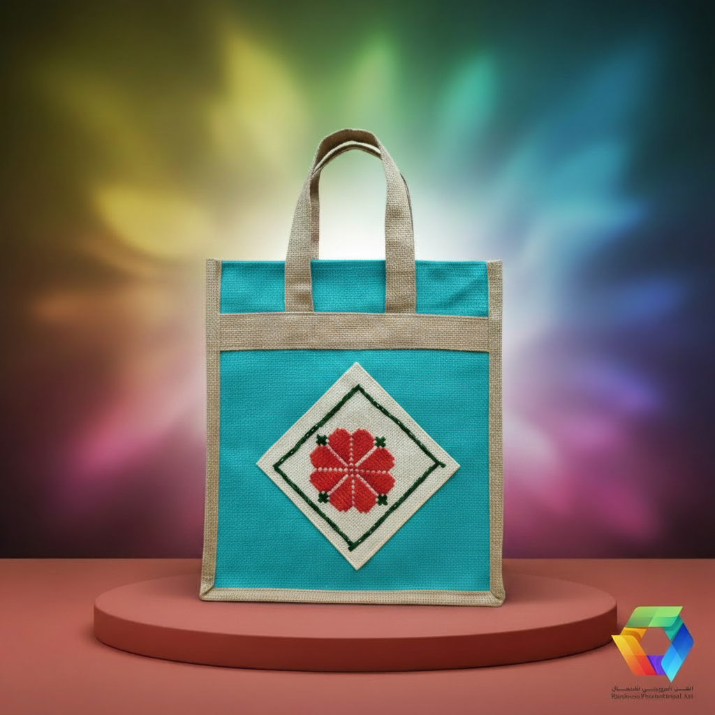Blue Jute Bag — BPA Theme Straight