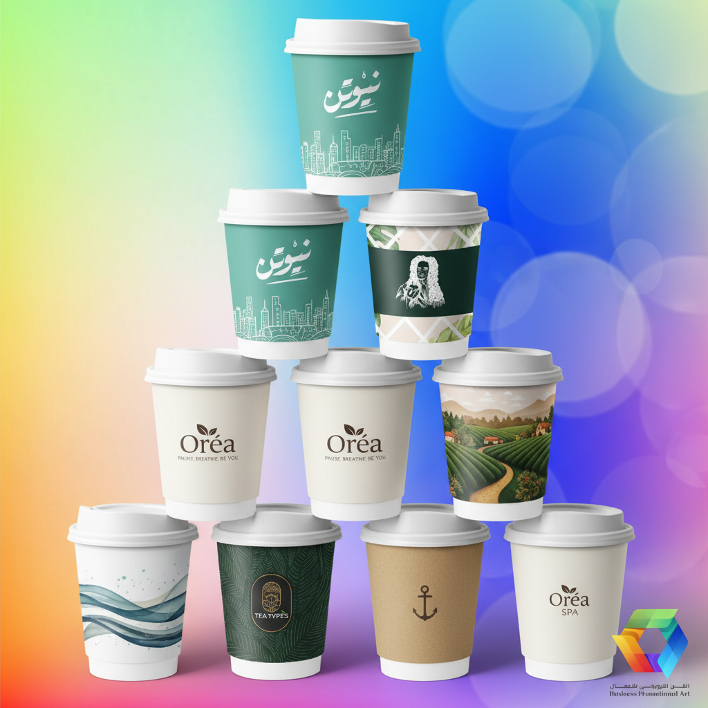 Custom Printed Paper Cups – Variety Pyramid Hero