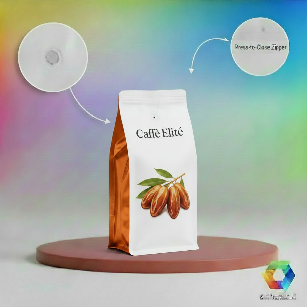 Dates Bag with Orange Gusset on BPA Template