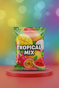 Custom printed 3-side seal flat bag mockup - BPA
