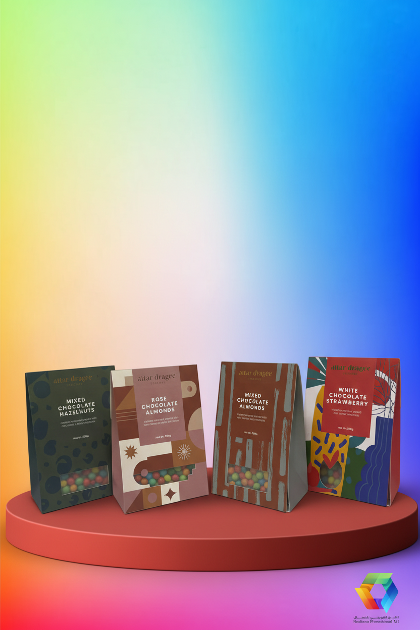 Custom printed colorful window boxes with clear front - BPA packaging