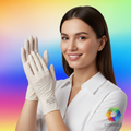 Premium Nitrile Examination Gloves in White