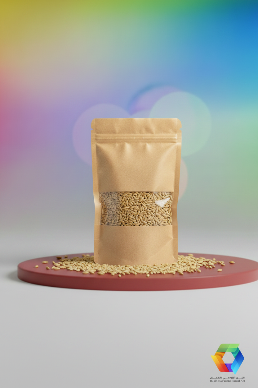 Kraft Window Doypack - Barley Grains