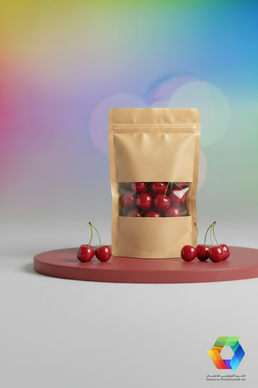 Kraft Window Doypack - Cherries