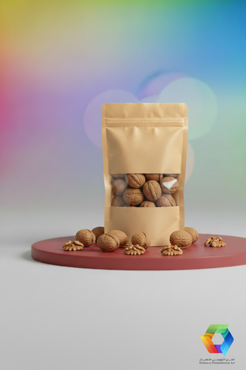 Kraft Window Doypack - Walnuts