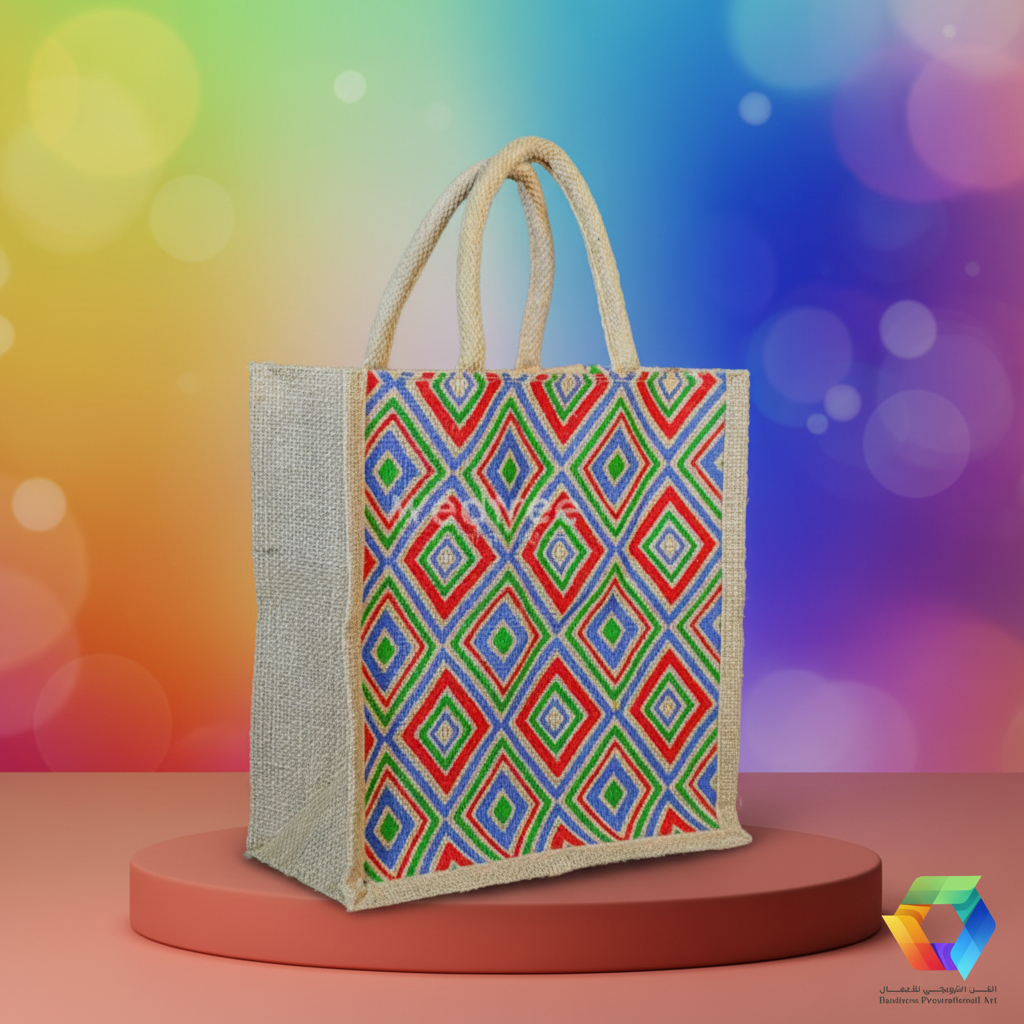 Multicolor Diamond Jute Bag — BPA Theme