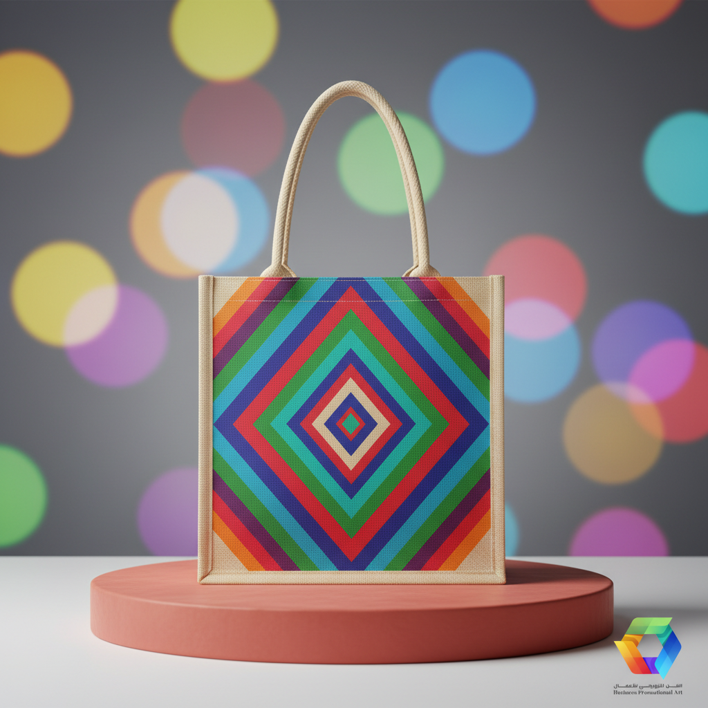 Multicolor Diamond Jute Bag — Hard Refresh