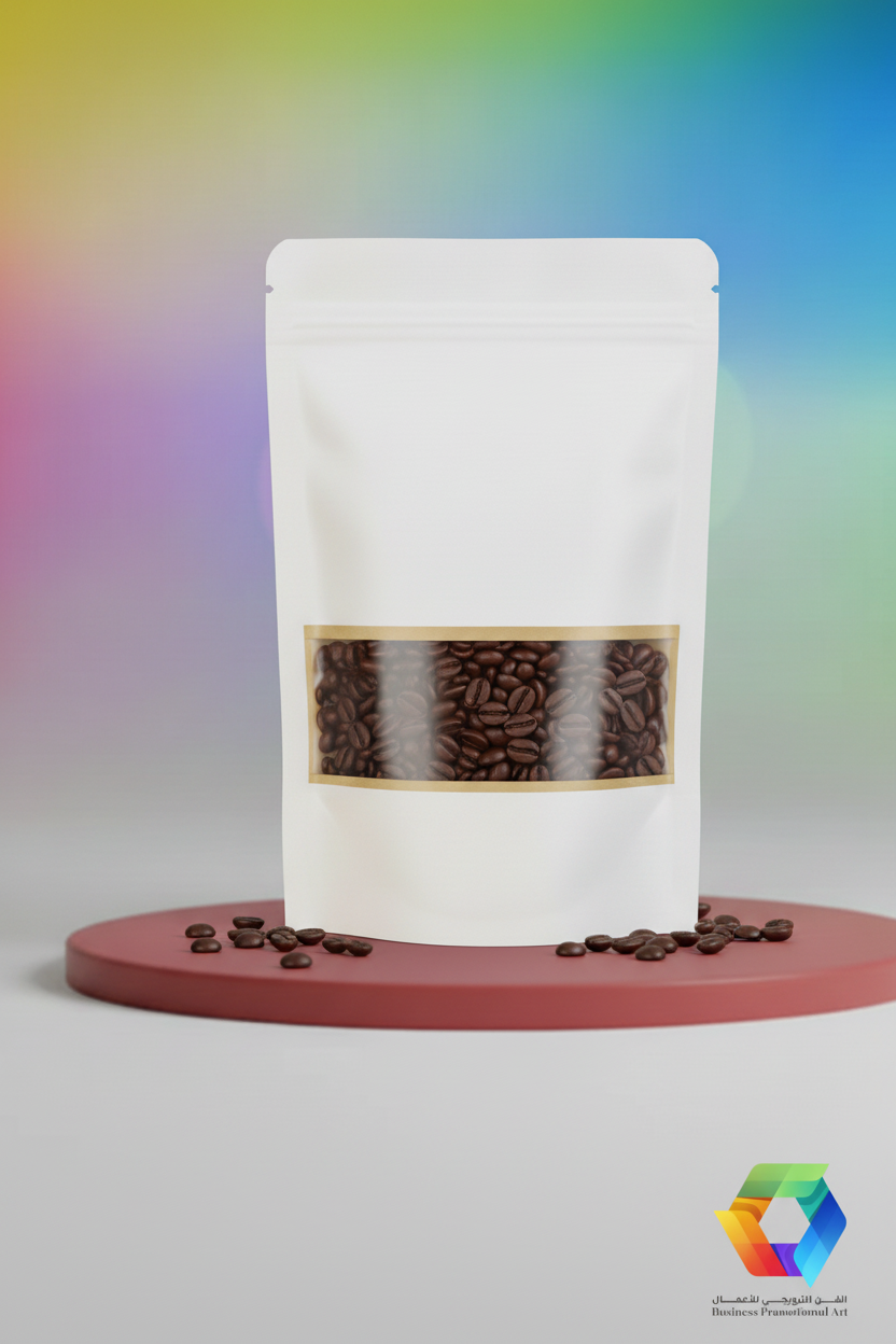 White Doypack - Coffee Beans